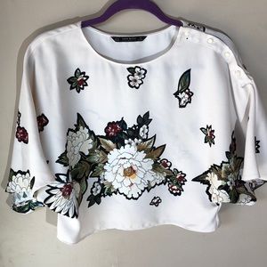 👘Florescent ZARA croptop! Japanese inspired 🌸🌺